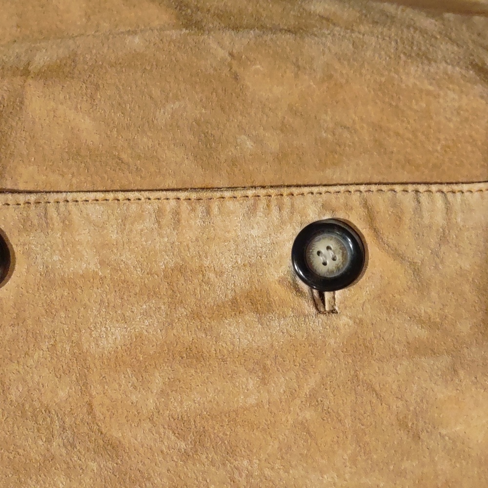 Suede Leather Tan, Camel Color Jacket, S - Picture 11 of 11